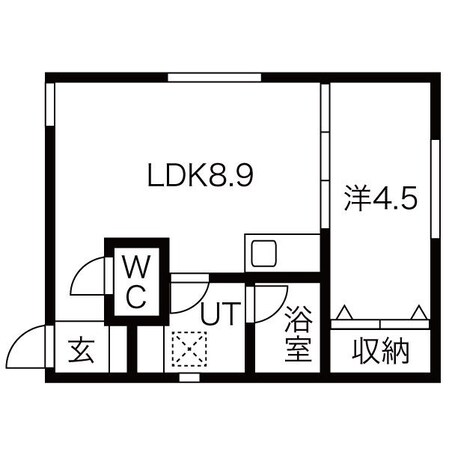 道徳駅 徒歩10分 1階の物件間取画像